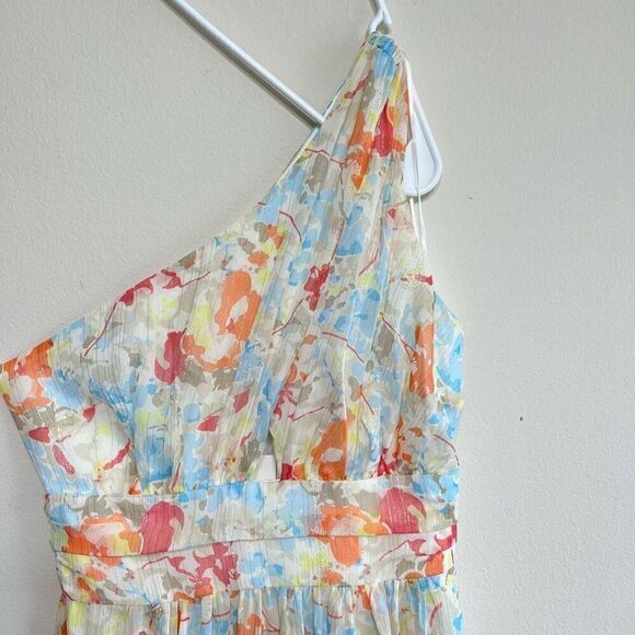 Likely One Shoulder Cut Out Sara Midi Dress 4 NEW Women - Picture 3 of 12